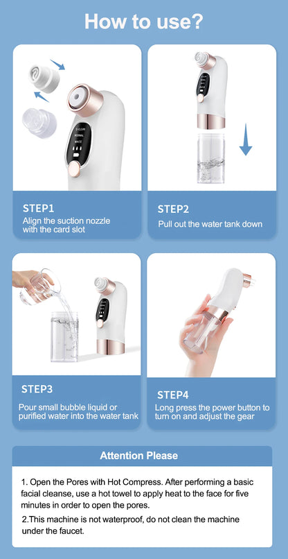 Blackhead Remover Electric BlackHead Extractor Pore Vacuum Cleaner Micro Small Bubble Acne Nose Deep Cleaning Black Head Remover