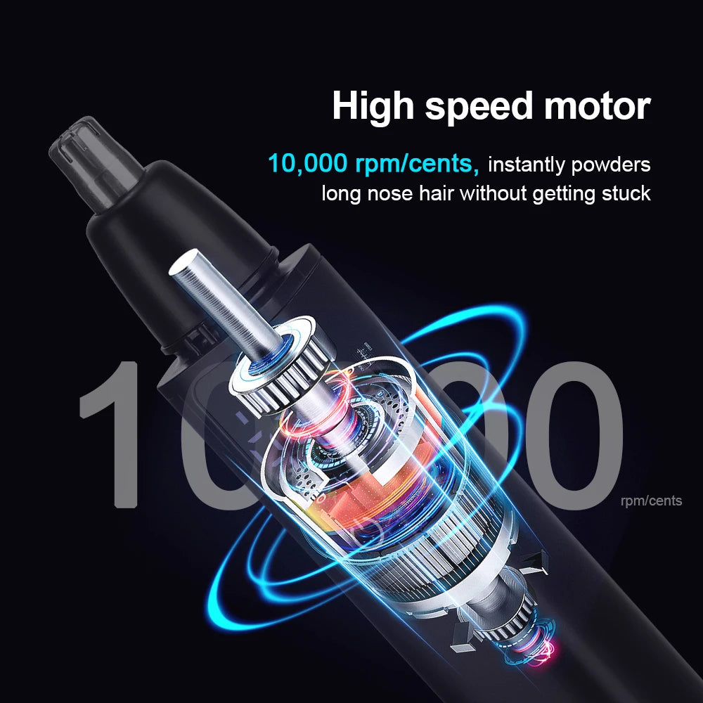 Lumears™ Precision Groom Pro 💈 — 360° Nose & Ear Hair Trimmer for Men & Women
