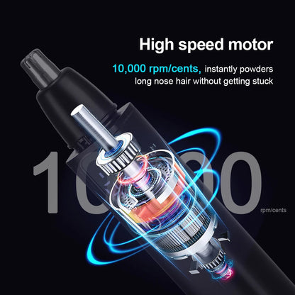 Lumears™ Precision Groom Pro 💈 — 360° Nose & Ear Hair Trimmer for Men & Women
